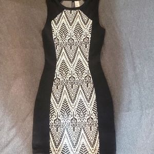 Black and white mini dress